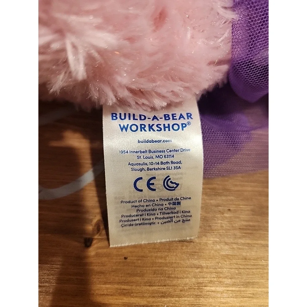 Build-A-Bear Disney Princess Sparkly Pink Bear Crown Plush 16